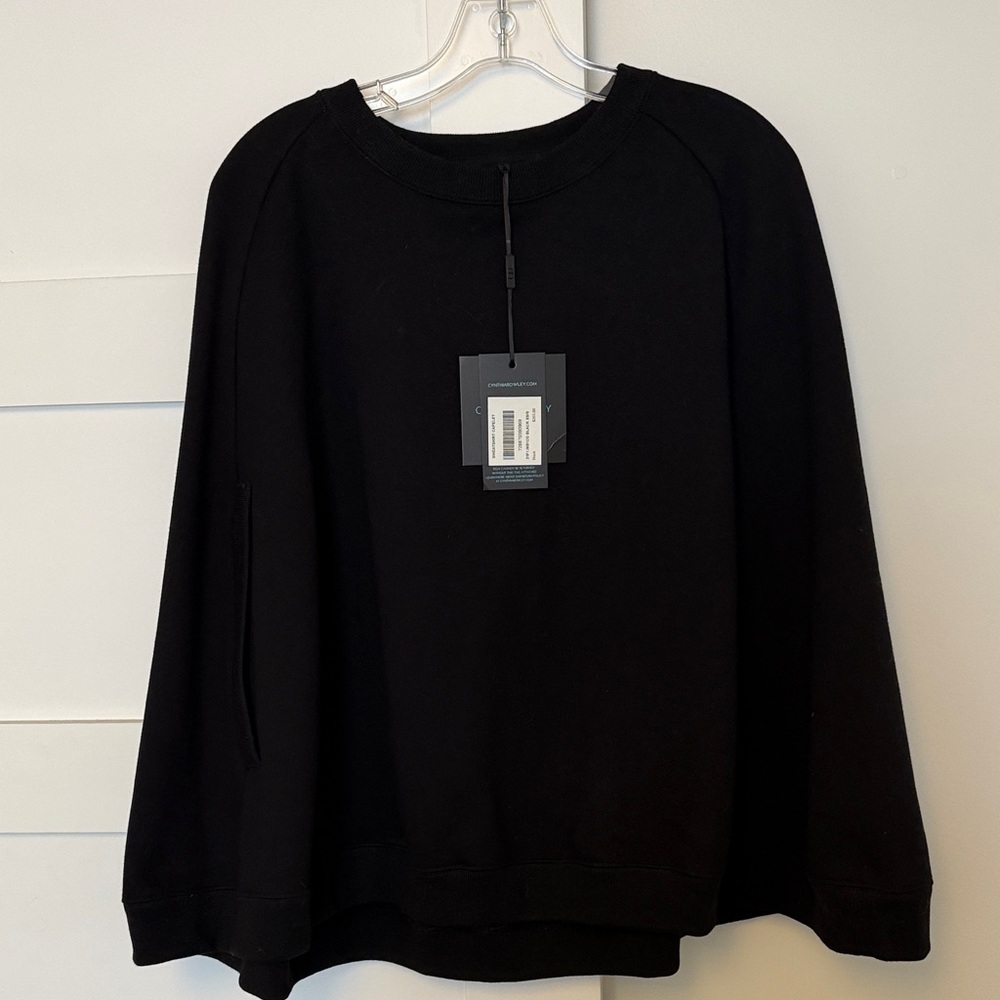 Cynthia Rowley Women's Black Capelet Sweater